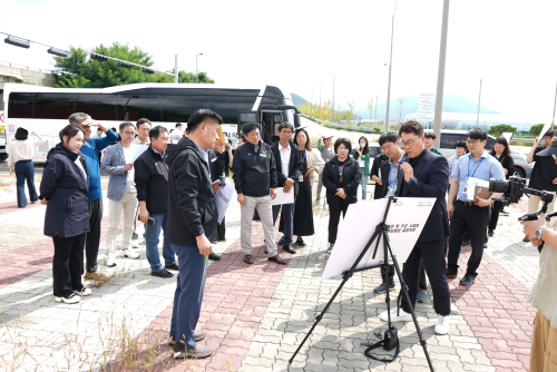 아산현충사IC 입구 현장 방문